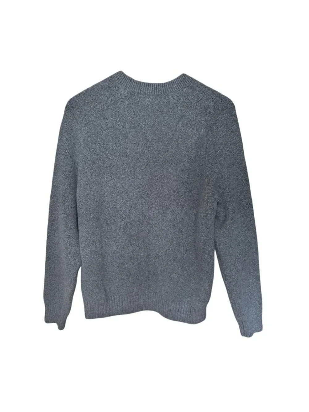 Banana Republic Pullover Sweater Gray Green Cotton Blend Long Sleeve Men Medium